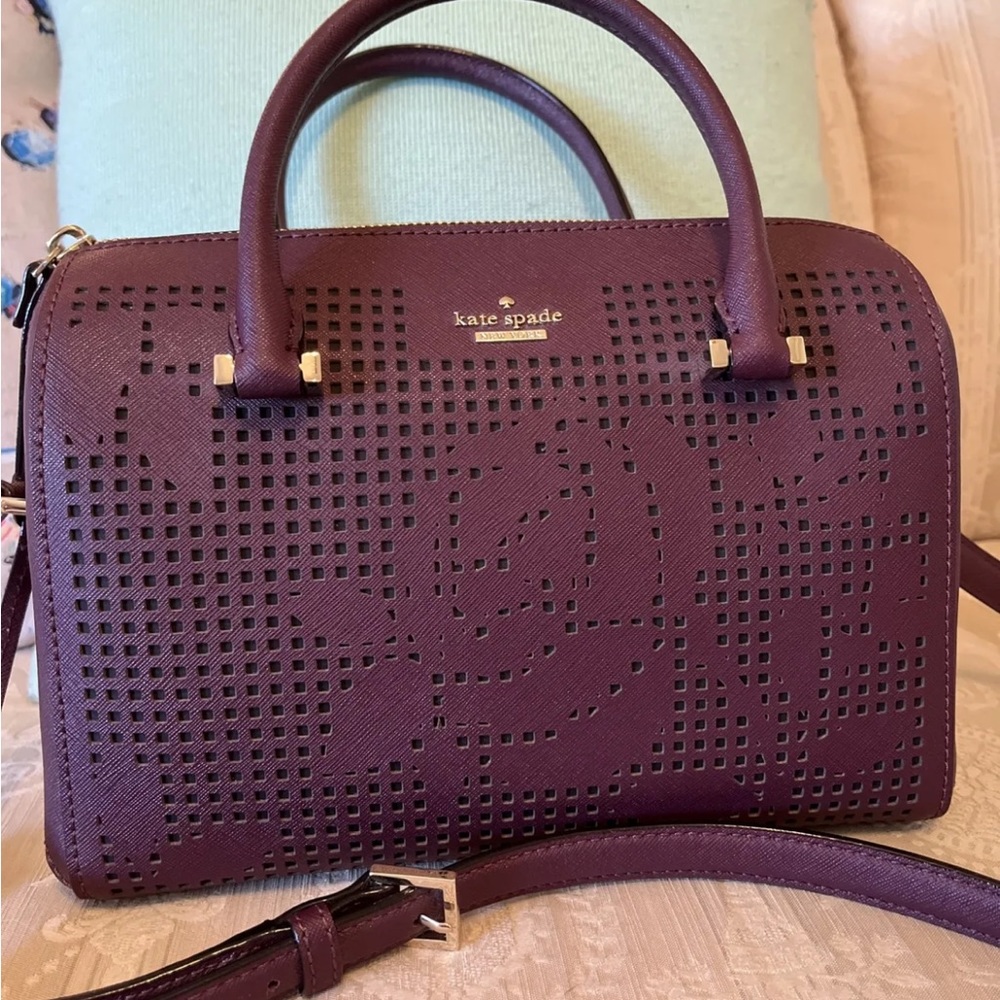 Kate Spade Medium Burgundy Crossbody EUC